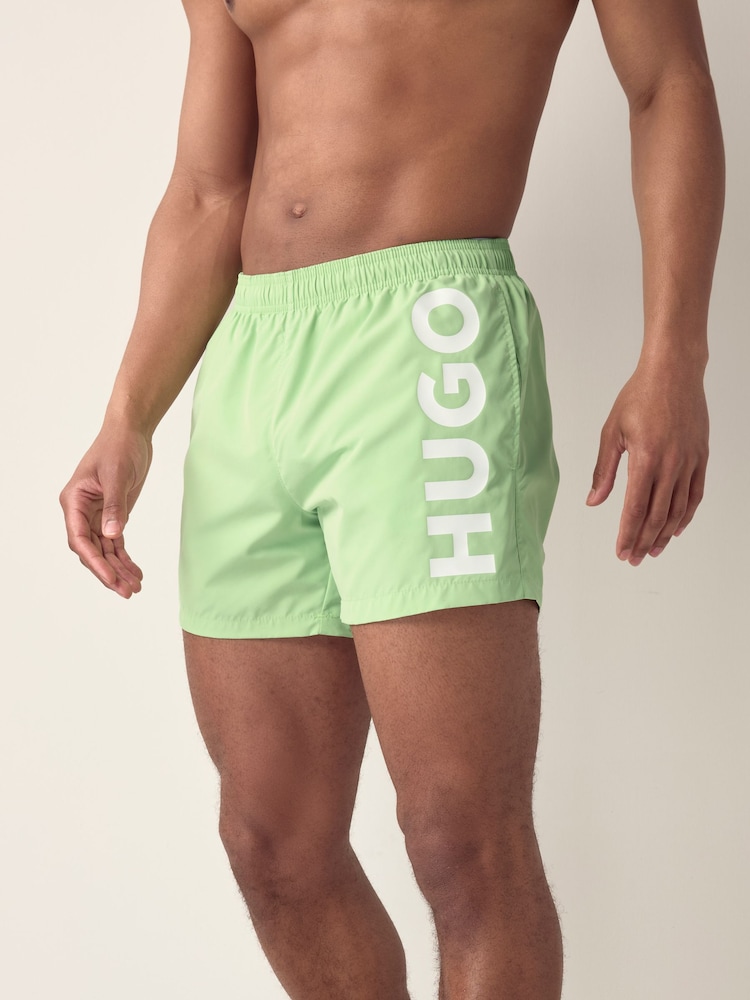 HUGO Green Logo Swim Shorts - Image 1 of 4