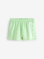 HUGO Green Logo Swim Shorts - Image 4 of 4
