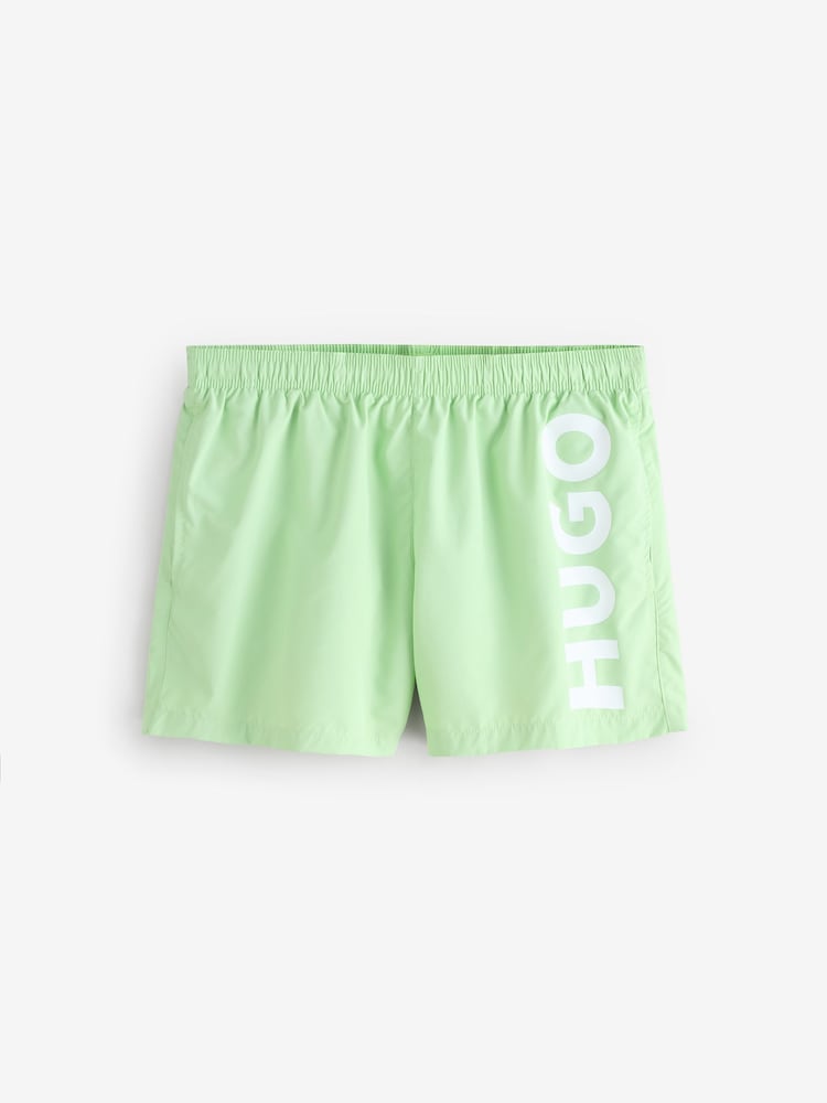 HUGO Green Logo Swim Shorts - Image 4 of 4
