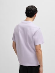 HUGO Purple Relaxed-Fit 100% Cotton T-Shirt - Image 2 of 5