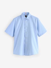 BOSS Blue Regular Fit Short Sleeve 100% Cotton Shirt - Image 1 of 1