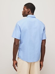 BOSS Blue Regular Fit Short Sleeve Cotton Shirt - Image 2 of 5