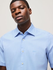 BOSS Blue Regular Fit Short Sleeve Cotton Shirt - Image 3 of 5