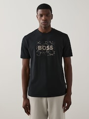 BOSS Black Regular Fit Graphic 100% Cotton T-Shirt - Image 1 of 5