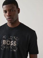 BOSS Black Regular Fit Graphic 100% Cotton T-Shirt - Image 3 of 5