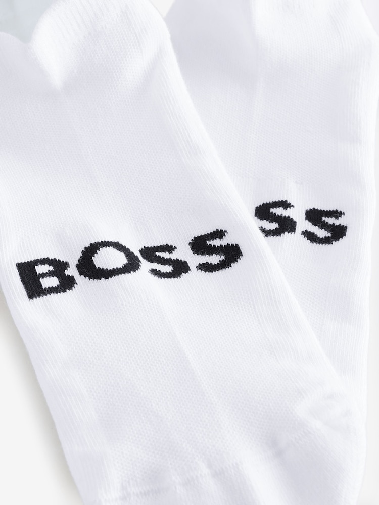 BOSS White Logo Socks 2 Pack - Image 5 of 5
