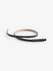 HUGO Black Logo Leather Belt - Image 3 of 3
