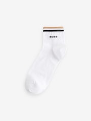 BOSS Brown Stripe Detail Logo Socks 2 Pack - Image 2 of 4