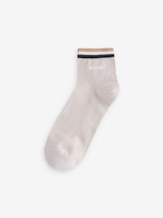 BOSS Brown Stripe Detail Logo Socks 2 Pack - Image 3 of 4
