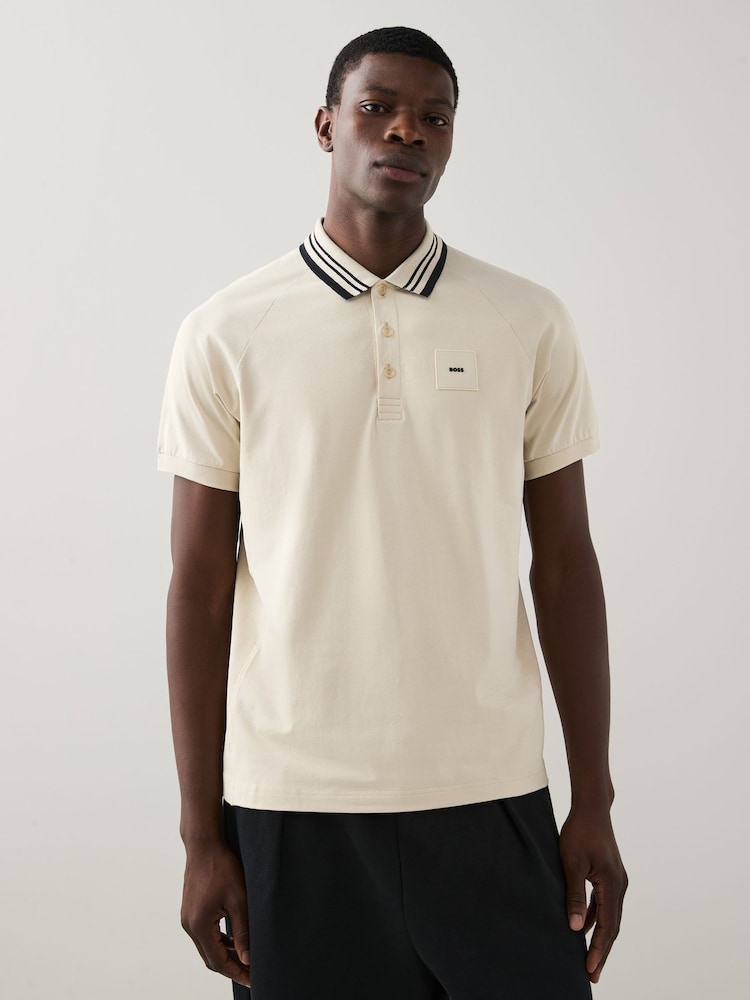 BOSS Regular Fit Paddy Contrast Collar Polo Shirt - Image 1 of 5