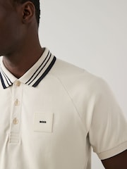 BOSS Regular Fit Paddy Contrast Collar Polo Shirt - Image 3 of 5