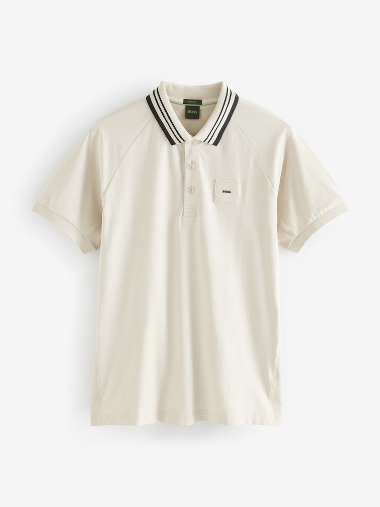 BOSS Regular Fit Paddy Contrast Collar Polo Shirt - Image 5 of 5