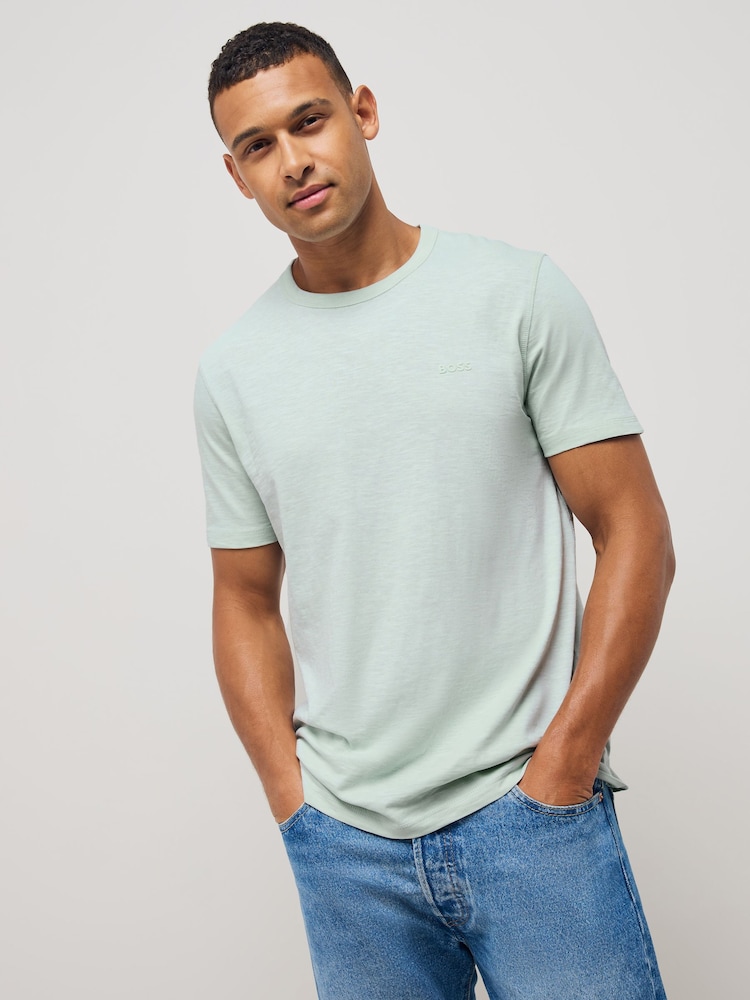 BOSS Blue Regular Fit Logo T-Shirt - Image 1 of 6