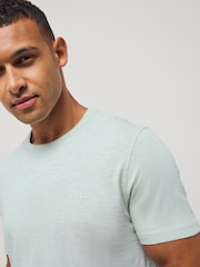 BOSS Blue Regular Fit Logo T-Shirt - Image 3 of 6