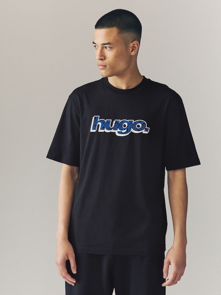 HUGO Graphic Logo 100% Cotton T-Shirt - Imagen 1 de 4