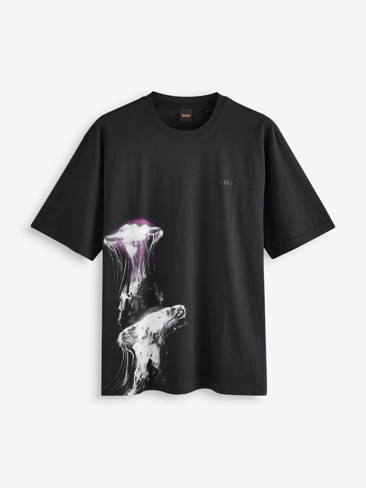BOSS Relaxed Fit Graphic 100% Cotton T-Shirt - Imagen 1 de 1
