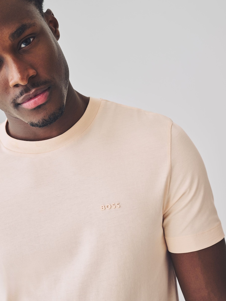 BOSS Orange Regular Fit Thompson Logo 100% Cotton T-Shirt - Image 3 of 5
