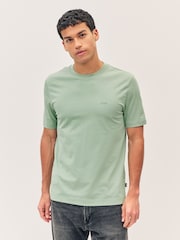 BOSS Green Regular Fit Thompson Logo 100% Cotton T-Shirt - Image 1 of 5