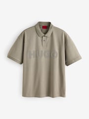HUGO Tonal Logo 100% Cotton Polo Shirt - صورة 1 من 1