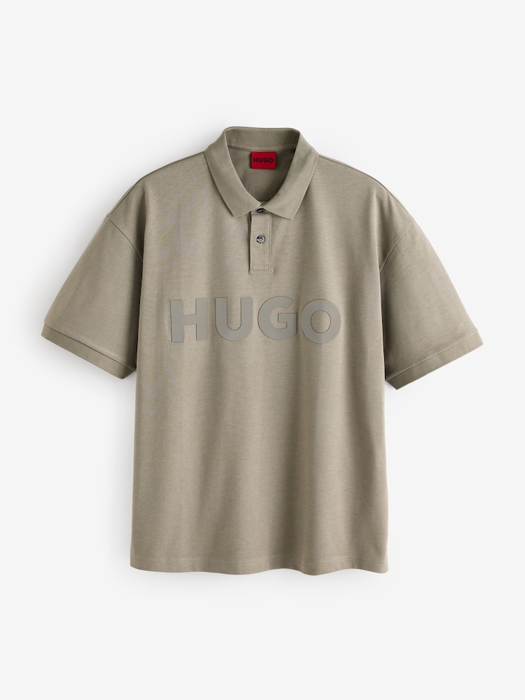 HUGO Tonal Logo 100% Cotton Polo Shirt - صورة 1 من 1