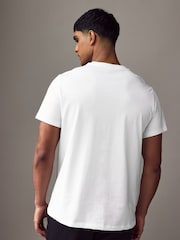 BOSS White Regular Fit 100% Cotton T-Shirt - Image 2 of 5