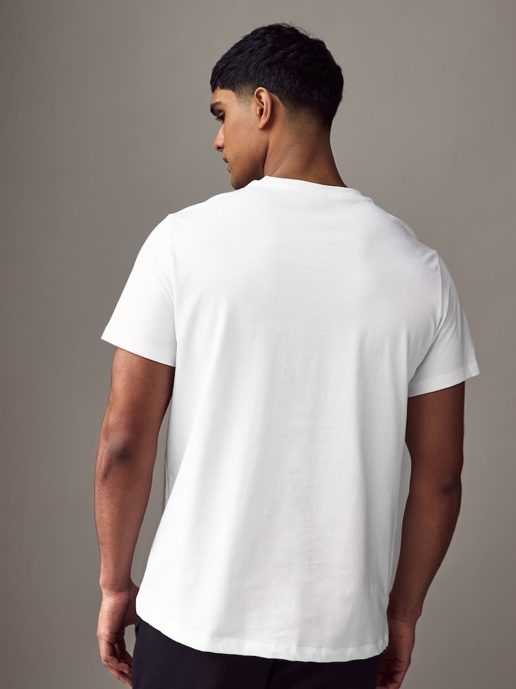 BOSS White Regular Fit 100% Cotton T-Shirt - Image 2 of 5