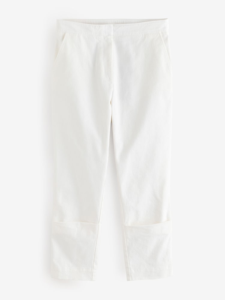 BOSS White Slim Fit Tapri Stretch Trousers - Image 5 of 5