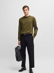 BOSS Green Regular-Fit Logo Jumper - Image 3 of 6