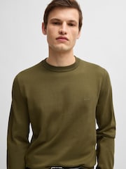 BOSS Green Regular-Fit Logo Jumper - Image 4 of 6