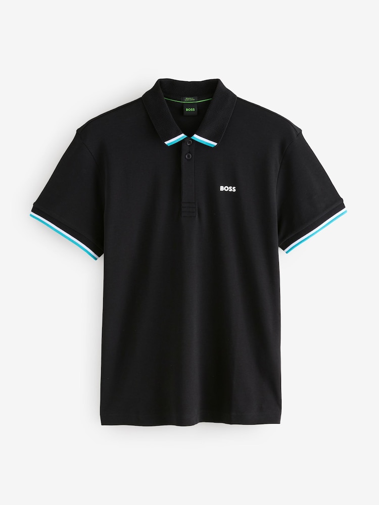 BOSS Black Regular-Fit Paddy Hidden Placket Polo Shirt - Image 1 of 1