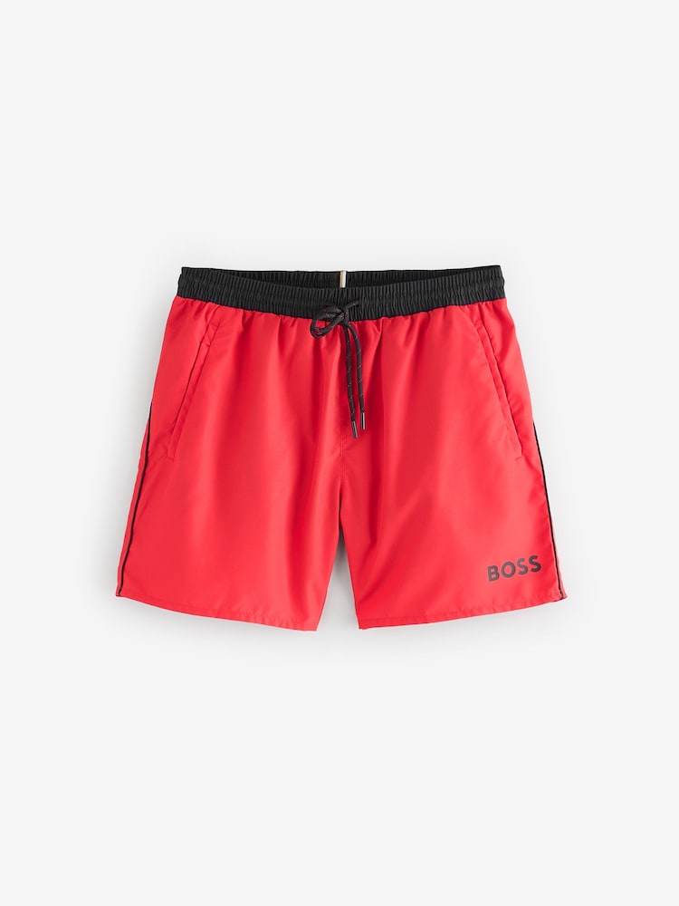 BOSS Red Starfish Quick Dry Swim Shorts - Image 1 of 1 BOSS Red Starfish Quick Dry Swim Shorts - Image 1 of 1
