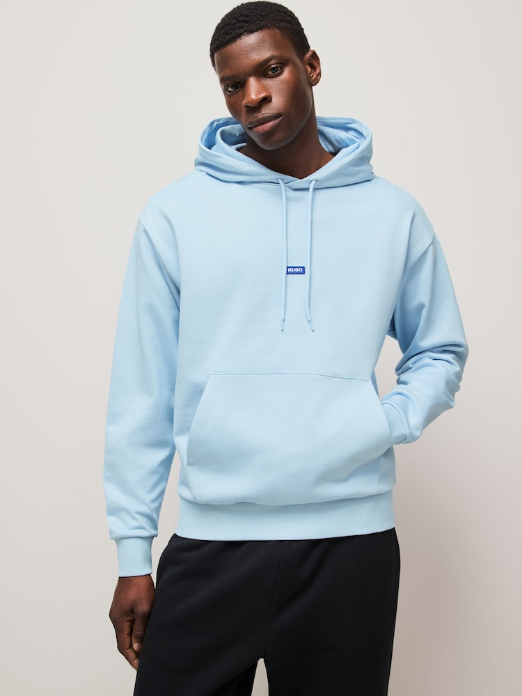 HUGO Blue Logo 100% Cotton Hoodie - Image 1 of 4