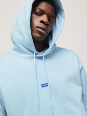 HUGO Blue Logo 100% Cotton Hoodie - Image 3 of 4