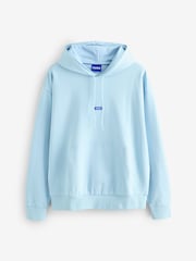 HUGO Blue Logo 100% Cotton Hoodie - Image 4 of 4