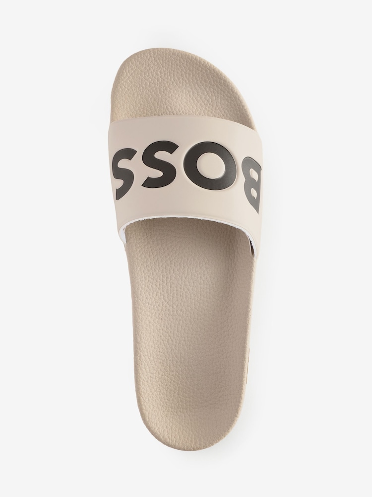 BOSS Cream Large Logo Sliders - Image 2 of 4