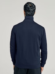 BOSS Blue Relaxed-Fit Box Logo 100% Cotton Sweatshirt - Image 2 of 4