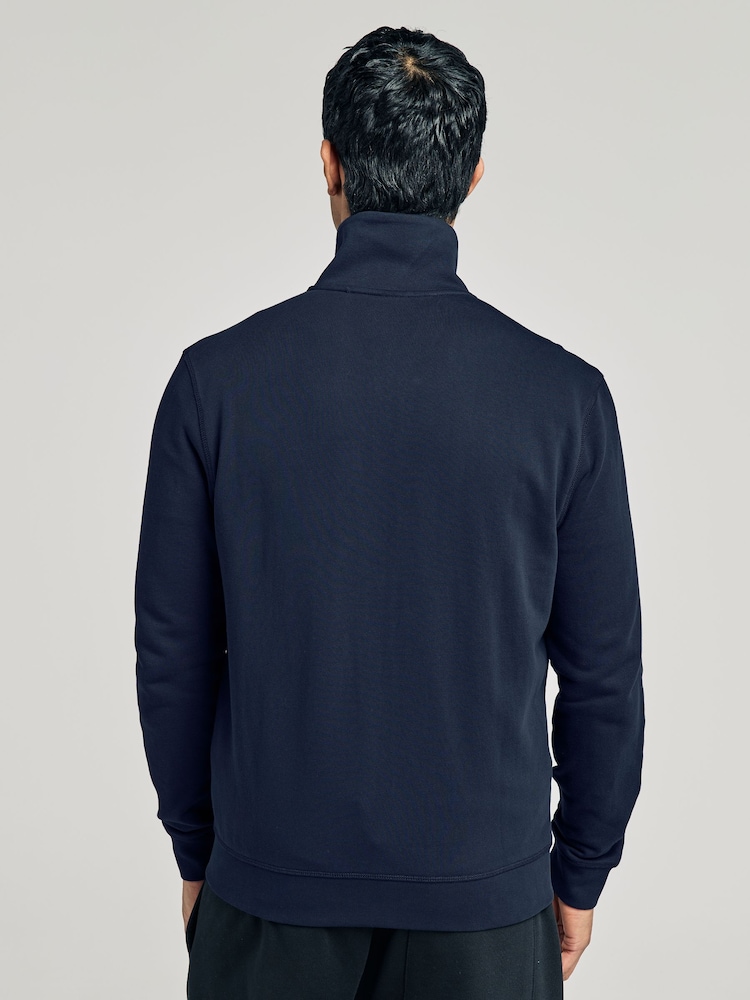 BOSS Blue Relaxed-Fit Box Logo 100% Cotton Sweatshirt - Image 2 of 4
