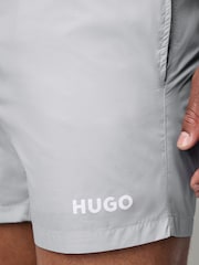 HUGO Grey Haiti Swim Shorts - Image 4 of 6