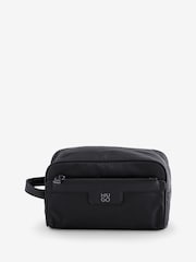 HUGO Black Metal Stacked Logo Washbag - Image 1 of 5