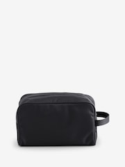 HUGO Black Metal Stacked Logo Washbag - Image 2 of 5