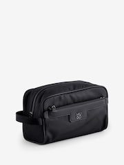 HUGO Black Metal Stacked Logo Washbag - Image 3 of 5