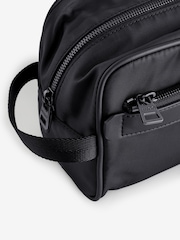 HUGO Black Metal Stacked Logo Washbag - Image 5 of 5