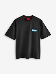 HUGO Hugowood Back Graphic 100% Cotton T-Shirt - Imagen 1 de 1