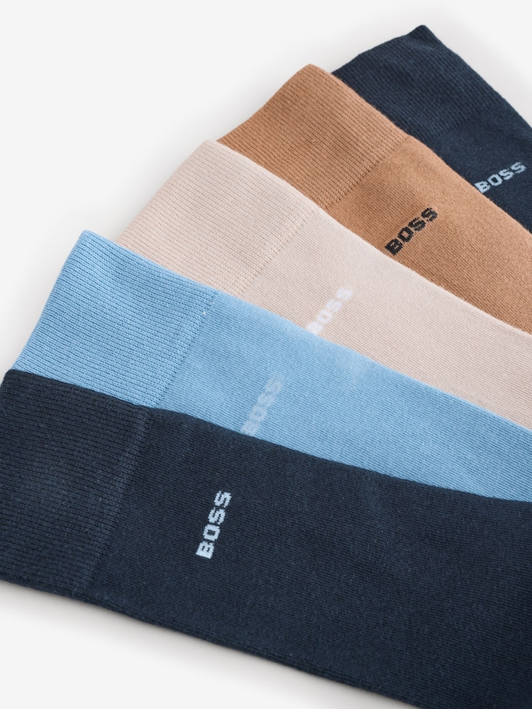 BOSS Black Logo Socks 5 Pack - Image 7 of 7