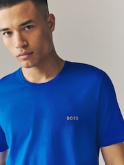BOSS Blue Regular-Fit Logo T-Shirt - Image 3 of 4