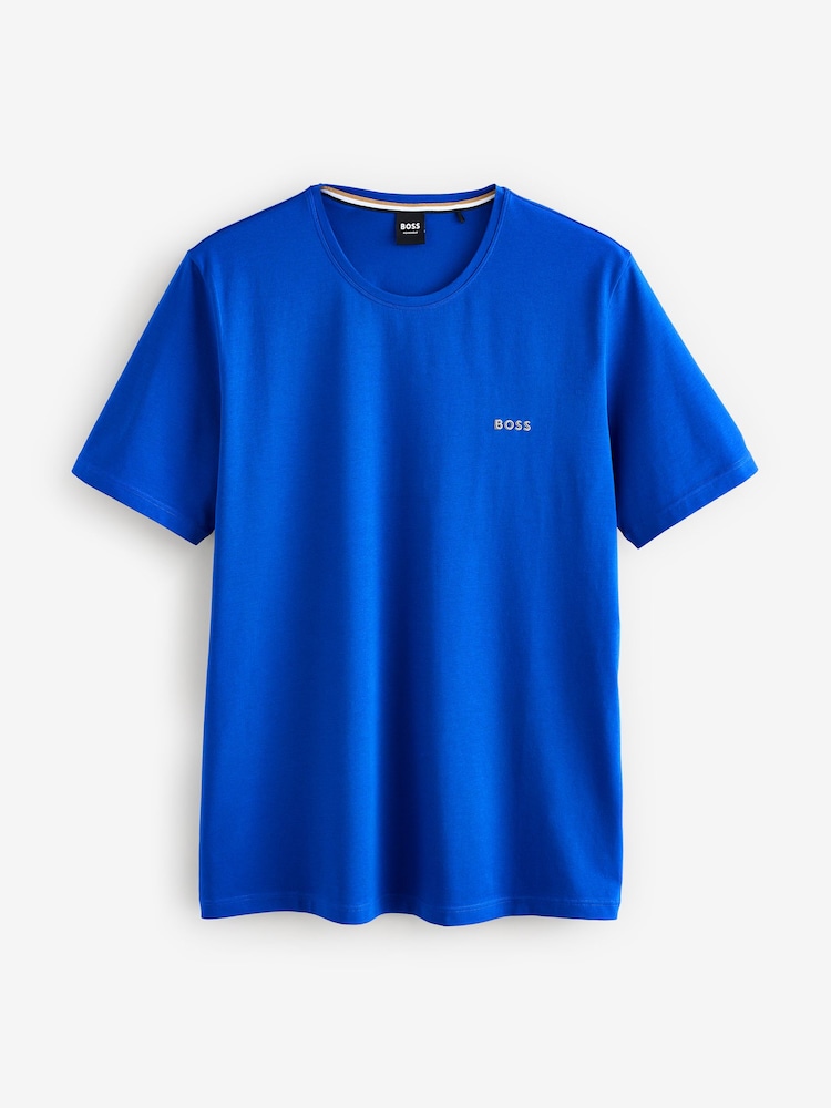 BOSS Blue Regular-Fit Logo T-Shirt - Image 4 of 4