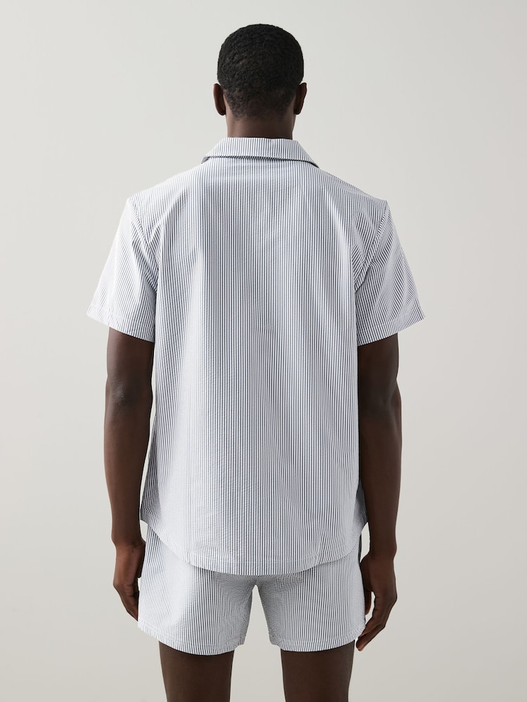 BOSS Blue Stripe Shirt - Image 2 of 4