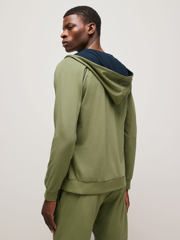 BOSS Green Regular Fit Zip Through Hooded Jacket - Image 2 of 4