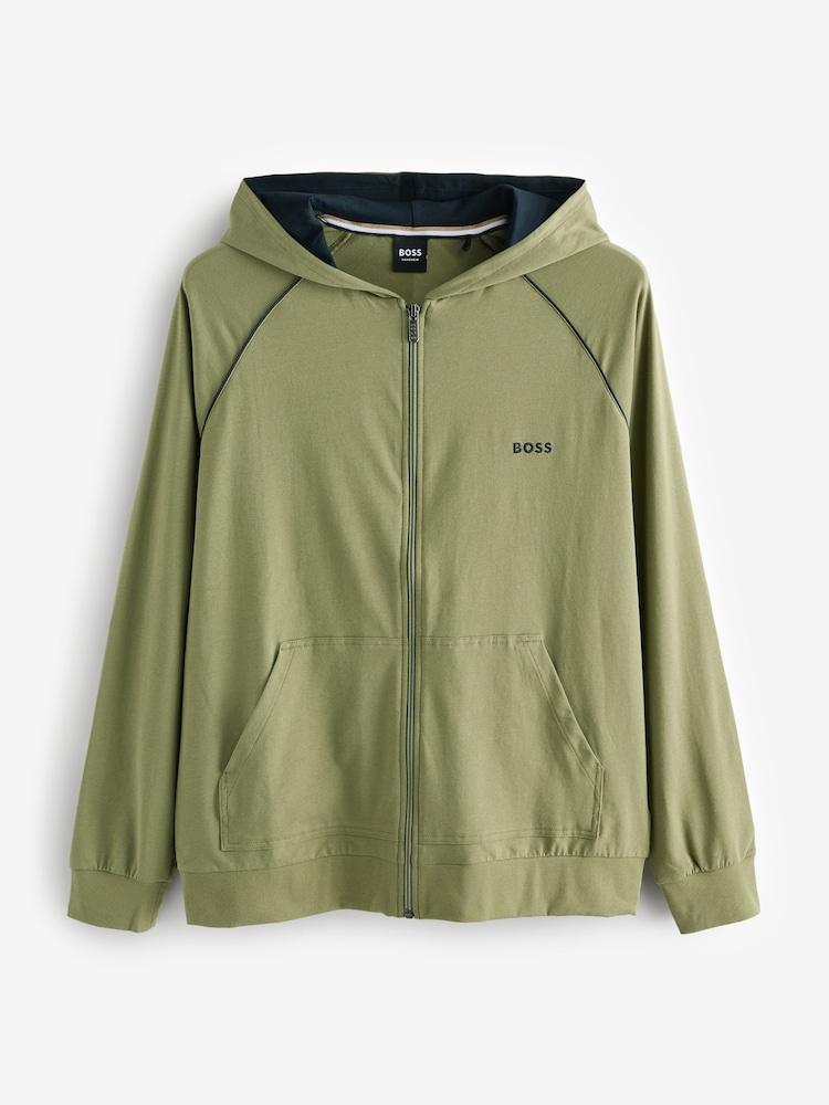 BOSS Green Regular Fit Zip Through Hooded Jacket - Image 4 of 4