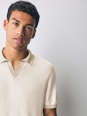 BOSS Beige Trophy Neck Polo Shirt - Image 3 of 5
